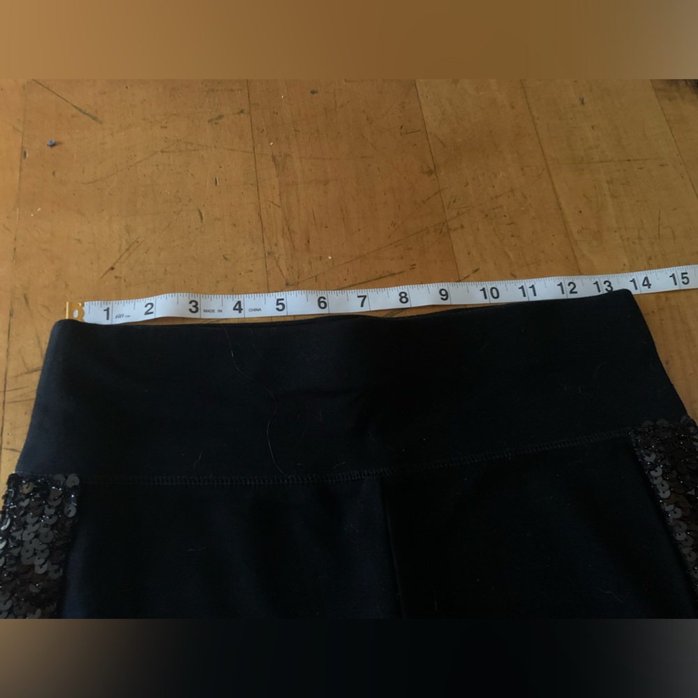 INC tuxedo sequined leggings Black size 2 - Picture 8 of 10